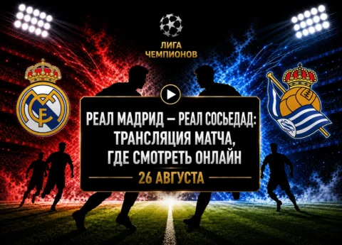 Во сколько матч Реал Мадрид — Реал Сосьедад и где...