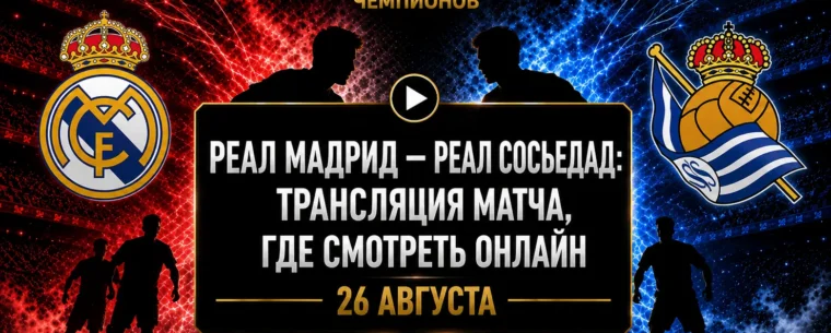 Во сколько матч Реал Мадрид — Реал Сосьедад и где смотреть трансляцию