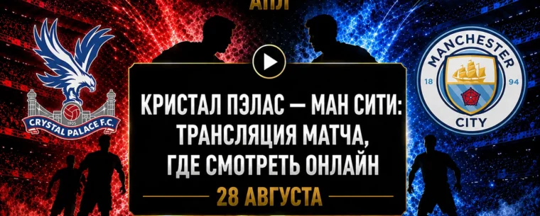 Во сколько матч Кристал Пэлас — Манчестер Сити и где смотреть трансляцию
