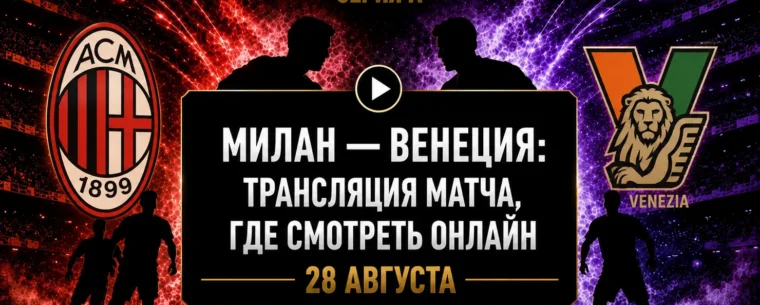 Во сколько матч Милан — Венеция и где смотреть трансляцию