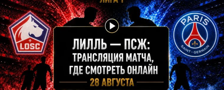 Во сколько матч Лилль — ПСЖ и где смотреть трансляцию