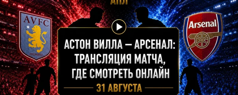 Во сколько матч Астон Вилла — Арсенал и где смотреть трансляцию