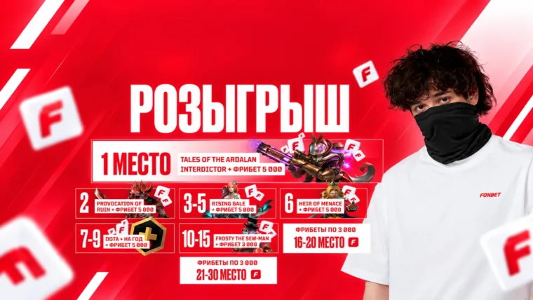 Розыгрыш Фонбет и rostikfacekid — скины Dota 2 и фрибеты до 5000 ₽