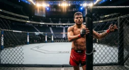 Паулу Коста у клетки UFC перед возможным последним боем по контракту.