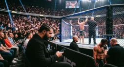 Дрейк и Джошуа Ван после победы на турнире UFC 331.