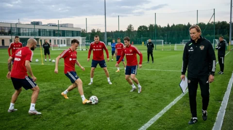 Сборная России готовится к матчу с Ираном: Сафонов...