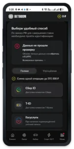Способы верификации Бетбум онлайн — Госуслуги, Сбер ID и Т-ID