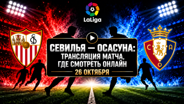 Севилья — Осасуна: где смотреть матч 26 октября 2026