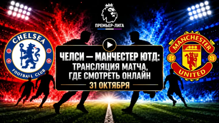 Челси — Манчестер Юнайтед: где смотреть матч 31 октября 2026