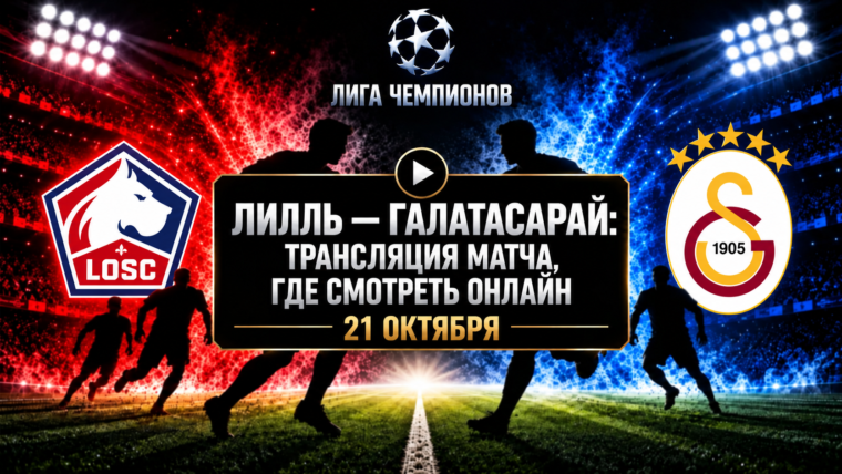 Лилль — Галатасарай: где смотреть матч 21 октября 2026