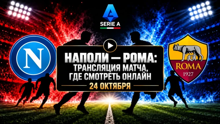 Наполи — Рома: где смотреть матч Серии А 24 октября 2026
